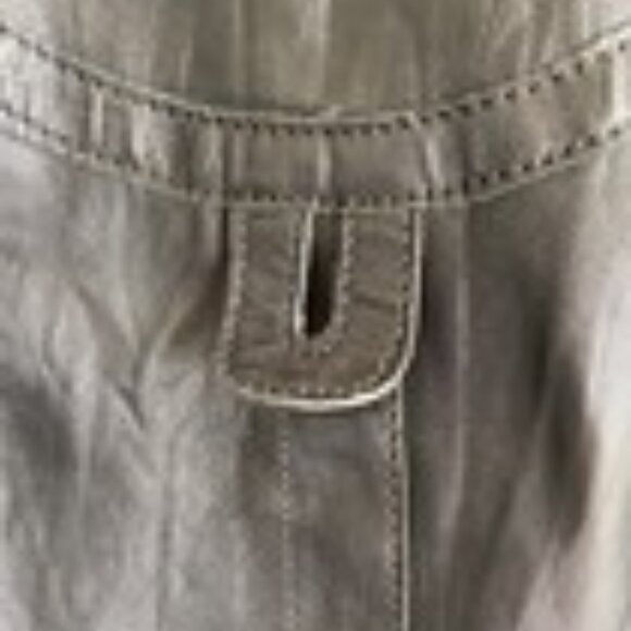 Vero Moda Nela Leather Blazer Sz M - Clasp Front - Moto Jacket Mod Lining Biker - Picture 6 of 12